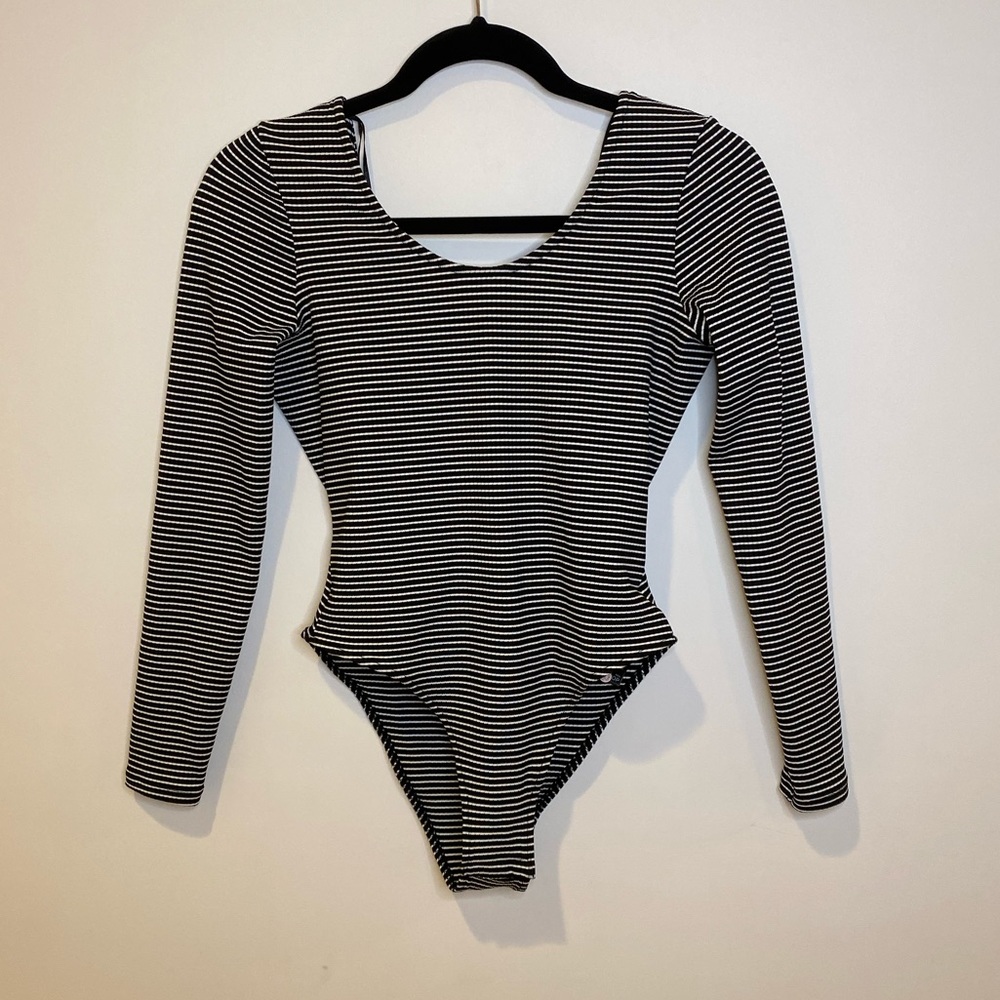 Topshop striped bodysuit size 6